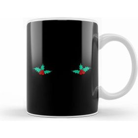 Humuts Porselen Beyaz Christmas Chest Holly Kupa Bardak