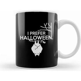 Humuts Porselen Beyaz Christmas I Prefer Halloween Kupa Bardak