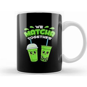 Humuts Porselen Beyaz Cute Adorable We Matcha Together Food Pun Kupa Bardak