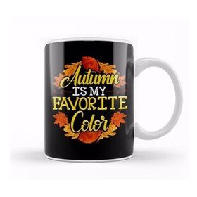 Humuts Porselen Beyaz Cute Funny Autumn Is My Favorite Color Kupa Bardak