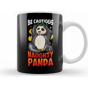 Humuts Porselen Beyaz Cute Funny Be Cautious Naughty Panda Baby Bear Kupa Bardak