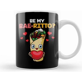 Humuts Porselen Beyaz Cute Funny Be My Bae Rrito Baerrito Burrito Pun Kupa Bardak