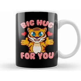 Humuts Porselen Beyaz Cute Funny Big Hug For You Adorable Baby Tiger Kupa Bardak