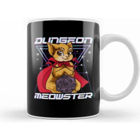 Humuts Porselen Beyaz Cute Funny Dungeon Meowster Tabletop Gamer Kupa Bardak