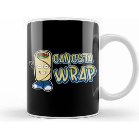 Humuts Porselen Beyaz Cute Funny Gangsta Wrap Yo! Burrito Rap Food Pun Kupa Bardak