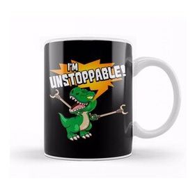 Humuts Porselen Beyaz Cute Funny I Am Unstoppable T Rex Dinosaur Pun Kupa Bardak