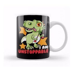 Humuts Porselen Beyaz Cute Funny I Am Unstoppable T Rex Dinosaur Pun Kupa Bardak