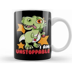 Humuts Porselen Beyaz Cute Funny I Am Unstoppable T Rex Dinosaur Pun Kupa Bardak
