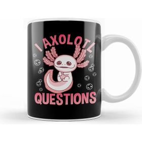 Humuts Porselen Beyaz Cute Funny I Axolotl Questions Walking Fish Kupa Bardak