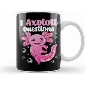 Humuts Porselen Beyaz Cute Funny I Axolotl Questions Walking Fish Pun Kupa Bardak