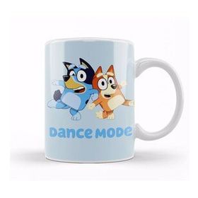Humuts Porselen Beyaz Dance Mode Bluey And Bingo Kupa Bardak
