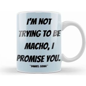 Humuts Porselen Beyaz Daniel Craig Quotes Gift Kupa Bardak
