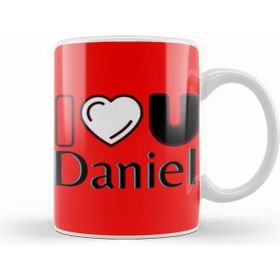Humuts Porselen Beyaz Daniel Name Custom Design Gift Baby Gift For Him Kupa Bardak