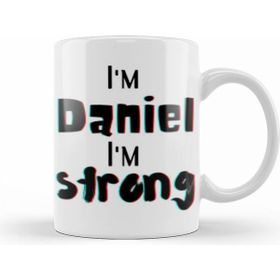 Humuts Porselen Beyaz Daniel Name Personalized Custom Design Gift Baby Gift For Him Kupa Bardak