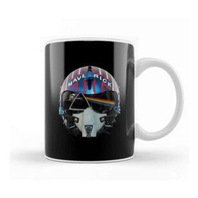Humuts Porselen Beyaz Dark Side Of The Maverick Helmet Top Gun Kupa Bardak