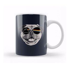 Humuts Porselen Beyaz Dark Side Of The Pug Kupa Bardak