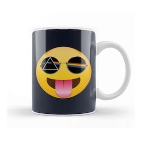 Humuts Porselen Beyaz Dark Side Of The Sticking Out Tongue Emoji Kupa Bardak