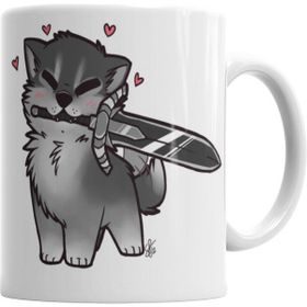 Humuts Porselen Beyaz Dark Souls Great Grey Cuddly Wolf Sif Kupa Bardak