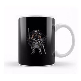 Humuts Porselen Beyaz Dark Viking And Swords Motif Kupa Bardak