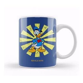 Humuts Porselen Beyaz Donald Duck Retro Japanese Kupa Bardak