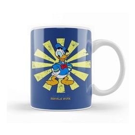 Humuts Porselen Beyaz Donald Duck Retro Japanese Kupa Bardak