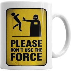 Humuts Porselen Beyaz Dont Use The Force Kupa Bardak