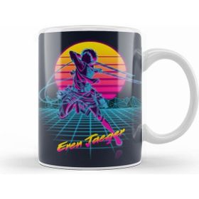 Humuts Porselen Beyaz Eren Jaeger Retro Eren Kupa Bardak