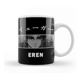 Humuts Porselen Beyaz Eren Yeager Shingeki No Kyojin Eren Yeager Attack On Titan Kupa Bardak