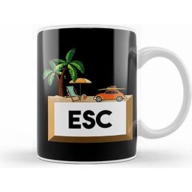 Humuts Porselen Beyaz Esc Vacation Escape Key Professional Programmer Kupa Bardak