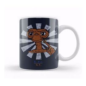 Humuts Porselen Beyaz Et Extra Terrestrial Retro Japanese Kupa Bardak