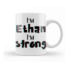 Humuts Porselen Beyaz Ethan Name Personalized Custom Vintage Retro Rainbow Design Gift Baby Gift For Him Kupa Bardak