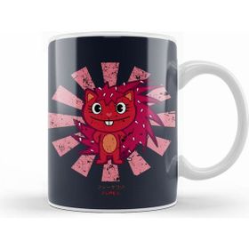 Humuts Porselen Beyaz Flaky Retro Japanese Happy Tree Friends Kupa Bardak