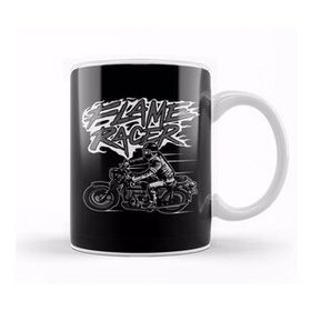 Humuts Porselen Beyaz Flame Racer Kupa Bardak
