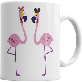 Humuts Porselen Beyaz Flamingo 3 Kupa Bardak