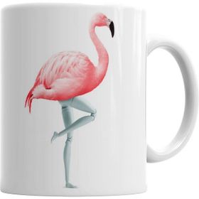 Humuts Porselen Beyaz Flamingo 7 Kupa Bardak