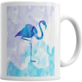 Humuts Porselen Beyaz Flamingo Bulutlarda Kupa Bardak