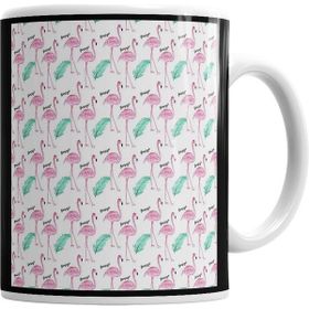 Humuts Porselen Beyaz Flamingo Kupa Bardak