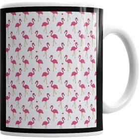 Humuts Porselen Beyaz Flamingo Kupa Bardak