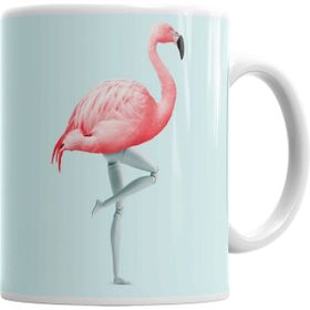Humuts Porselen Beyaz Flamingo Kupa Bardak