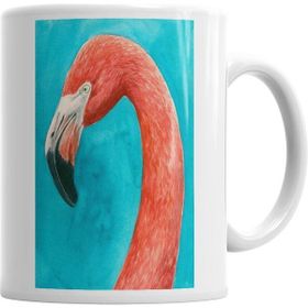 Humuts Porselen Beyaz Flamingo Kupa Bardak