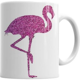 Humuts Porselen Beyaz Flamingo Pembe Yağmur Kupa Bardak