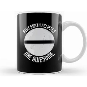 Humuts Porselen Beyaz Flat Earth Eclipses Are Awesome Kupa Bardak