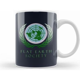 Humuts Porselen Beyaz Flat Earth Society Kupa Bardak