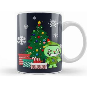 Humuts Porselen Beyaz Flipqy Around The Christmas Tree Happy Tree Friends Kupa Bardak