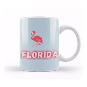 Humuts Porselen Beyaz Florida Love Gift Vintage Retro Rainbow Kupa Bardak