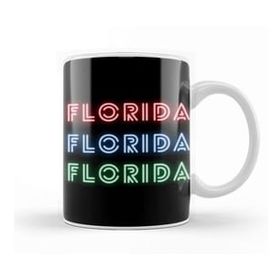 Humuts Porselen Beyaz Florida Love Gift Vintage Retro Rainbow Kupa Bardak