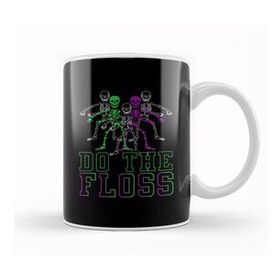 Humuts Porselen Beyaz Flossing Do The Floss Skeletons Kupa Bardak