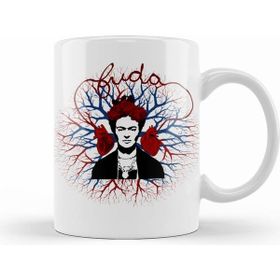 Humuts Porselen Beyaz Frida Kahlo Kupa Bardak
