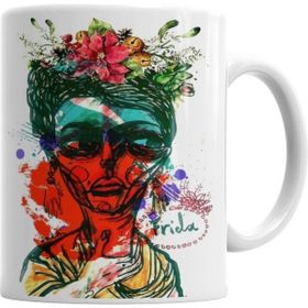 Humuts Porselen Beyaz Frida Kahlo Kupa Bardak