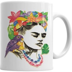 Humuts Porselen Beyaz Frida Kahlo Kupa Bardak